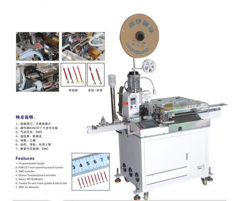 China Automatic One End Crimping And Tinning Machine With Cutting Stripping Feature supplier