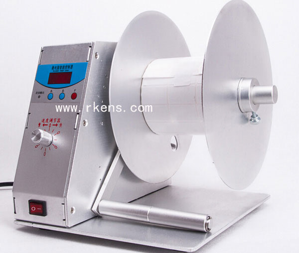 Automatic Label Rewinder Machine - 1-8 Inch/sec Speed, Fits 1.5in Core, Bidirectional For Barcode Printers