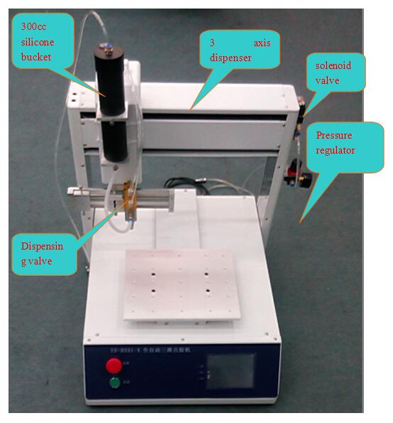 Glue Dispensing Machine For 300ML Silicone Glue With Dispensing Valve